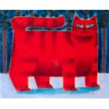 Graham Knuttel (b.1954) RED CAT pastel signed lower right 22.25 by 29in. (56.5 by 73.7cm) 29.5 by