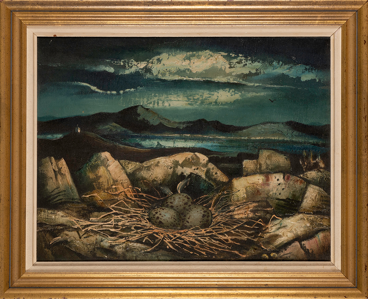 Daniel O'Neill (1920-1974) BIRD'S NEST, 1950 oil on canvas signed upper left; inscribed with - Image 2 of 4