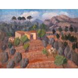 20th Century Continental School CONTINENTAL LANDSCAPE oil on canvas 14 by 18in. (35.6 by 45.7cm) 20