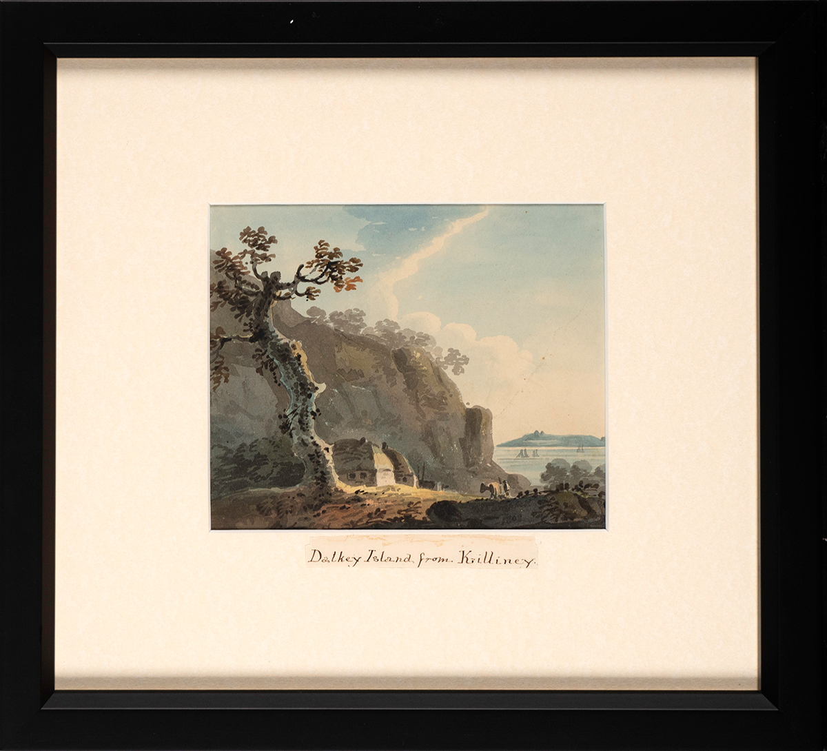 John Henry Campbell (1757-1828) DALKEY ISLAND FROM KILLINEY, COUNTY DUBLIN, 1808 watercolour - Image 2 of 3