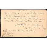 1923 (November) A collection of autographs of female prisoners in the North Dublin Union during