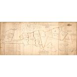 1799 map of James Cowan's Estate in Ballyhamwood, Co. Down, near Gilnahirk. Drawn by Daniel Mullan