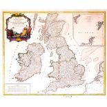 1750 Gilles Robert De Vaugondy Les Isles Britanniques qui Comprennent les Royaumes d'Angleterre, d'