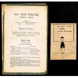 1916 (3-7 March) The Irish Theatre playbill for "Easter" by August Strindberg and related items (