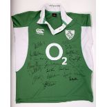 Rugby Irish and Lions teams signed jerseys, also Celtic FC signed shirt. (3) Irish jersey signed