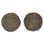 Henry VIII sixpenny groat, 1544 4th Harp Issue, mintmark lis. S6482. About very fine.