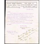 1917 (25 July) letter from Michael Collins to Thomas Ashe. Typescript on Irish National Aid and