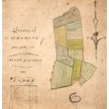 1816 Estate Map of "the Holding" of John Robb in Carmavey Parish of Killead, County of Antrim. "By