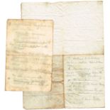 1917 (July-August) Thomas Ashe speeches - his notes. Written mostly in pencil on scraps of paper,
