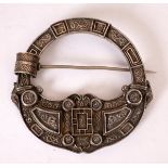 Mid 19th Century Celtic Revival Tara Brooch Made by Acheson, Dublin. 65mm diameter, white metal