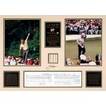 Golf. Jack Nicklaus commemorative presentation in a frame Includes photographs, his autograph,