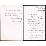 1917 to 1959 archive of letters to Nora and Hannah Ashe. (16) Mainly letters of sympathy on the
