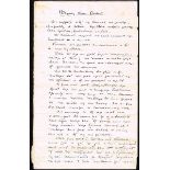 Circa 1900 to 1917. Manuscripts including some written by Thomas Ashe A manuscript essay on