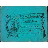 1899 United Irish League membership card. Issued to Michael Wallace, signed by Jas. J. Vallely,