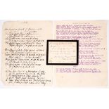 1917-1930. Collection of manuscript verses on Thomas Ashe and the 1916 Rising. (30) Interesting