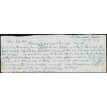 1917 letters to Nora Ashe from Richard Hayes in prison, and Miceal O Aodha. Short letter, part of