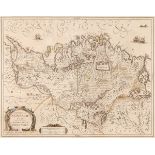 1646 Map of Connaught, by Joannes Jansson. A hand-coloured engraved map, `Provincia Connachtiae -