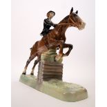 Showjumping. Circa 1948 Beswick figurine of a showjumper, believed to be Iris Kellett Porcelain