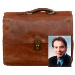 1999. UK Prime Minister Tony Blair's briefcase. Signed "Best wishes, Tony Blair" on side. Believed