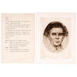 Samuel Beckett signed typescript of Breath. Attractively framed with an artist signed artist's proof