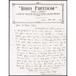 [1916] Letter from Seán Mac Diarmada (Seán McDermot), signatory to the Proclamation of The Irish