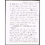 1880 (5 February) Irish Famine: the Queen's Speech, a manuscript by Sir Stafford Northcote,