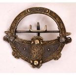 Mid 19th Century Celtic Revival Tara Brooch. Made by Waterhouse, Dublin. Finely chased with Celtic