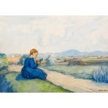 Jack Butler Yeats RHA (1871-1957) THE LITTLE BOOK, 1906 watercolour signed lower right; with