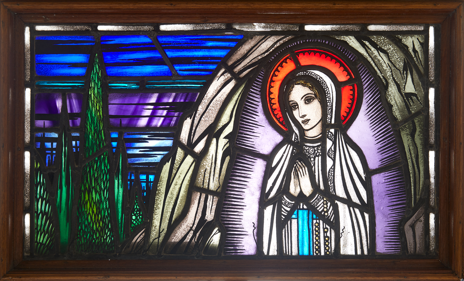 The Studio of Harry Clarke RHA (1889-1931) & William J. Dowling (1907 – 1980) OUR LADY OF LOURDES, - Image 2 of 3