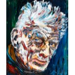 Liam O’Neill (b.1954) PORTRAIT OF SAMUEL BECKETT oil on canvas signed lower right 24 by 20in. (61 by