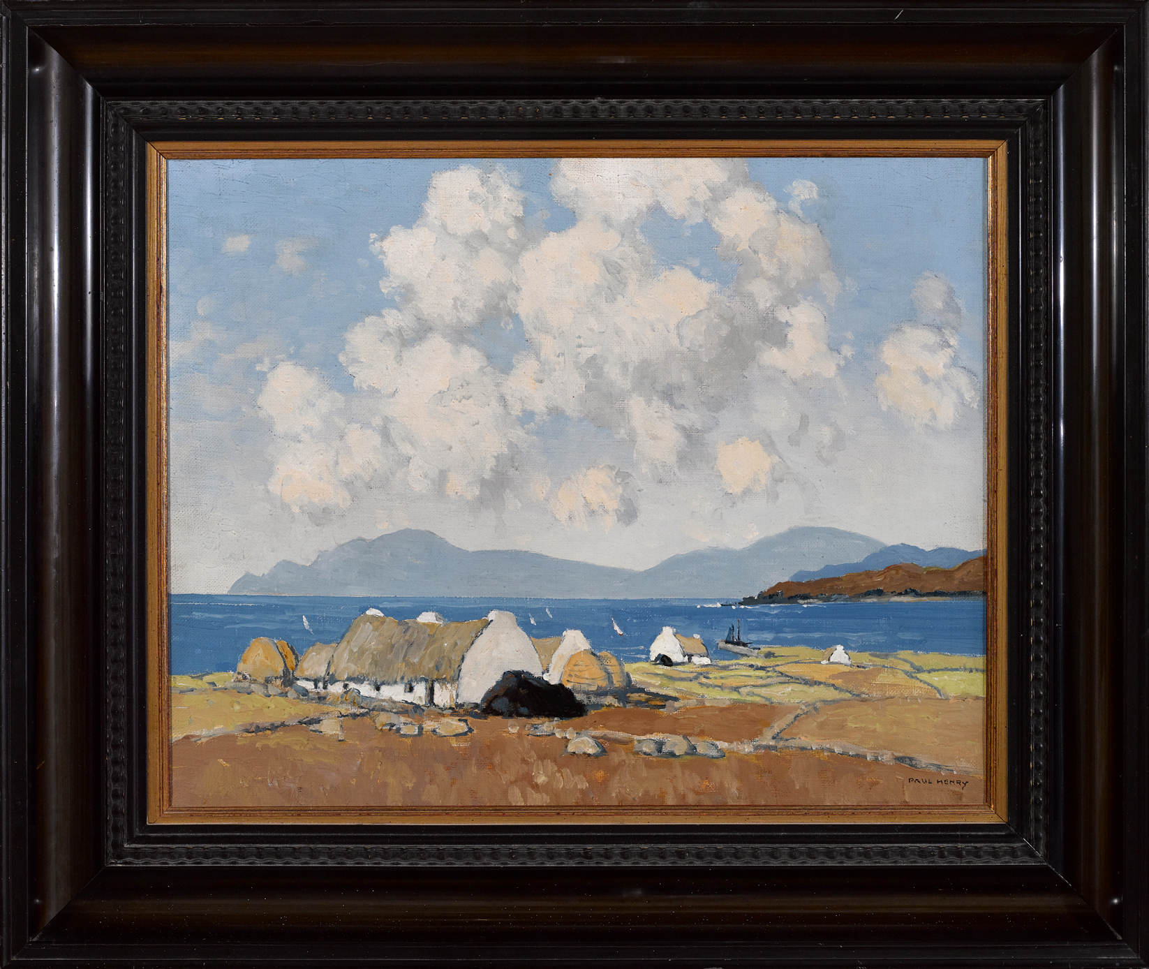 Paul Henry RHA (1876-1958) A SUNNY DAY, CONNEMARA, c.1940 oil on canvas signed lower right 16 by - Image 2 of 6