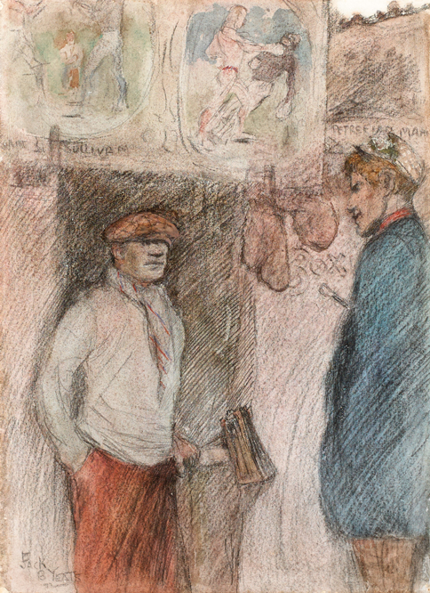 Jack Butler Yeats RHA (1871-1957) LOCAL AND TRAVELLING CHAMPIONS, DEVONSHIRE, 1897 watercolour,