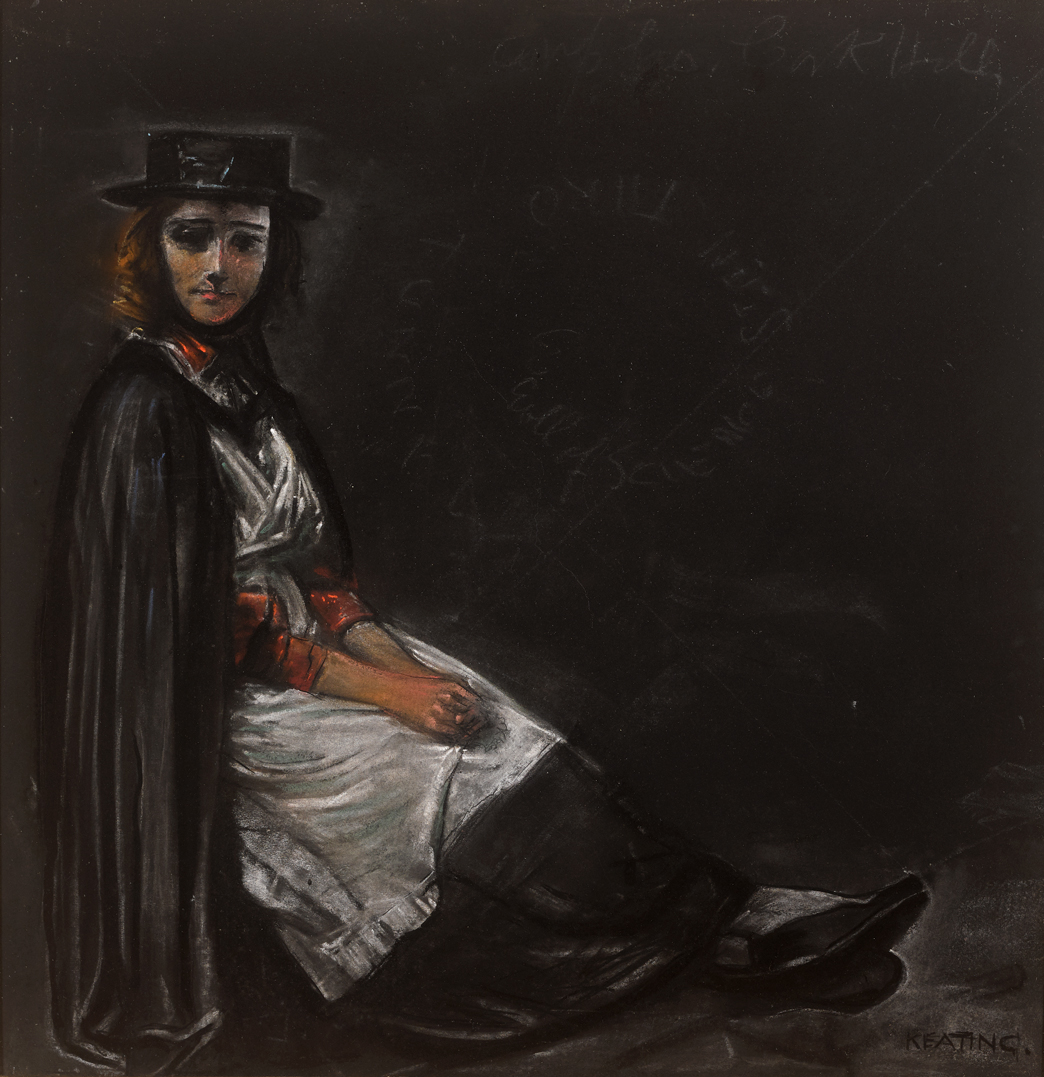 Seán Keating PPRHA HRA HRSA (1889-1977) THE TALLYMAN'S WIFE pastel signed lower right 20.50 by 20in.