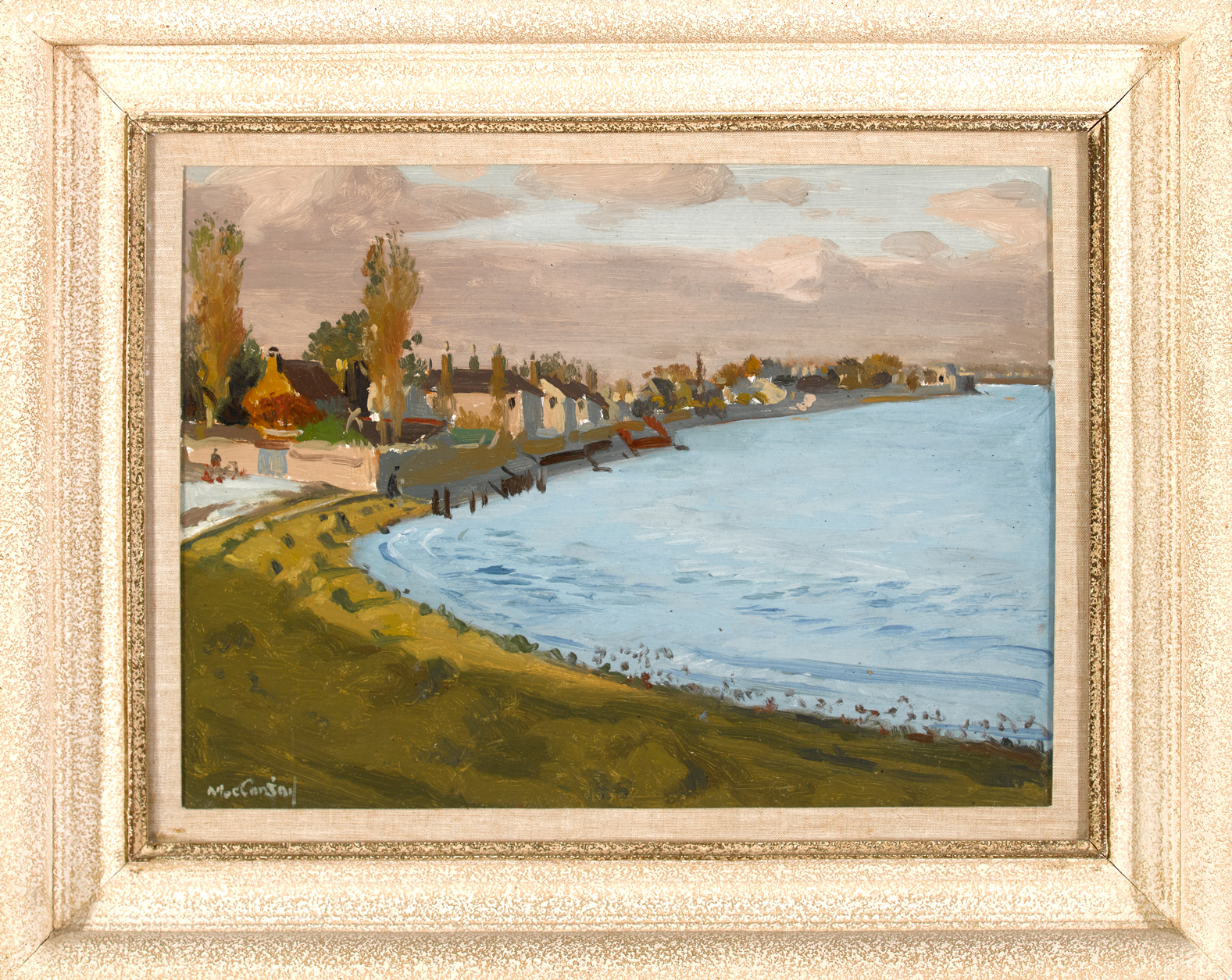 Maurice MacGonigal PPRHA HRA HRSA (1900-1979) SANDYMOUNT STRAND FROM MERRION GATES, DUBLIN oil on - Image 2 of 5