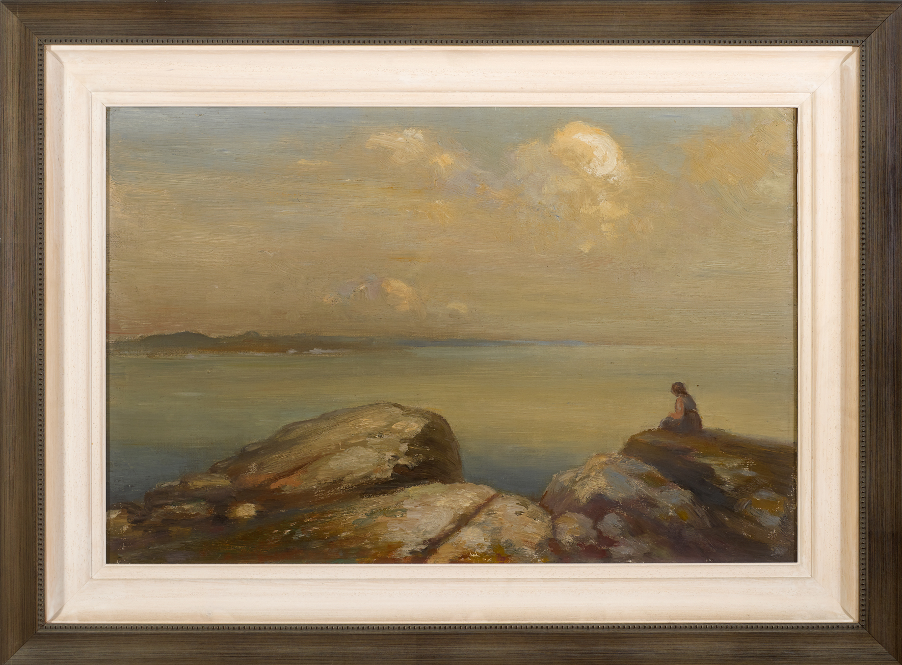 George Russell ("Æ") (1867-1935) THE VIEW FROM THE ROCKS oil on canvas 16 by 24in. (40.6 by 61cm) 23 - Image 2 of 3