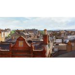 Oisín Roche (b.1973) ROOFTOPS, SOUTH DUBLIN, 2004 oil on canvas signed lower right; signed, titled