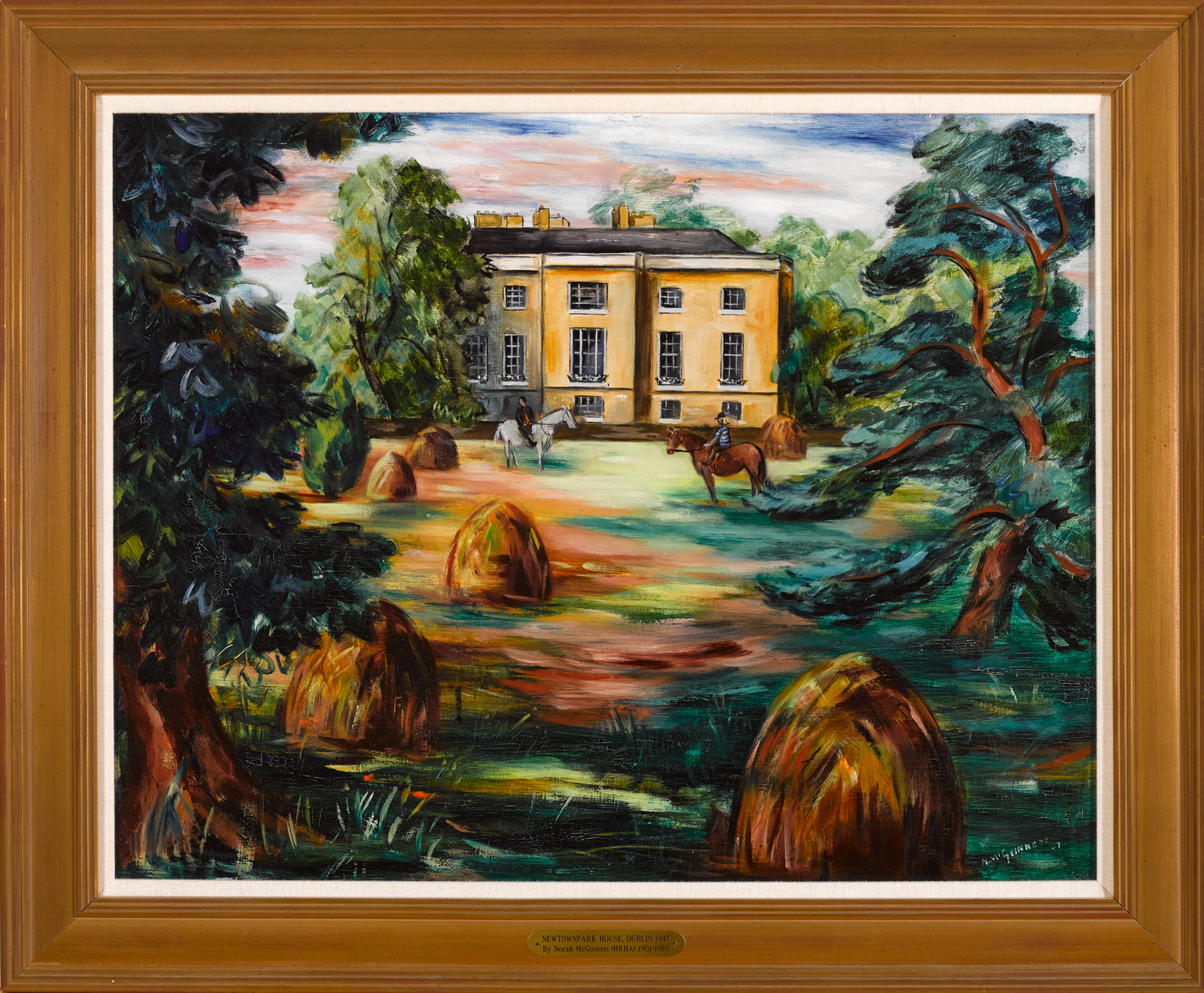 Norah McGuinness HRHA (1901-1980) NEWTOWNPARK HOUSE, BLACKROCK, COUNTY DUBLIN, 1947 oil on board - Image 2 of 5