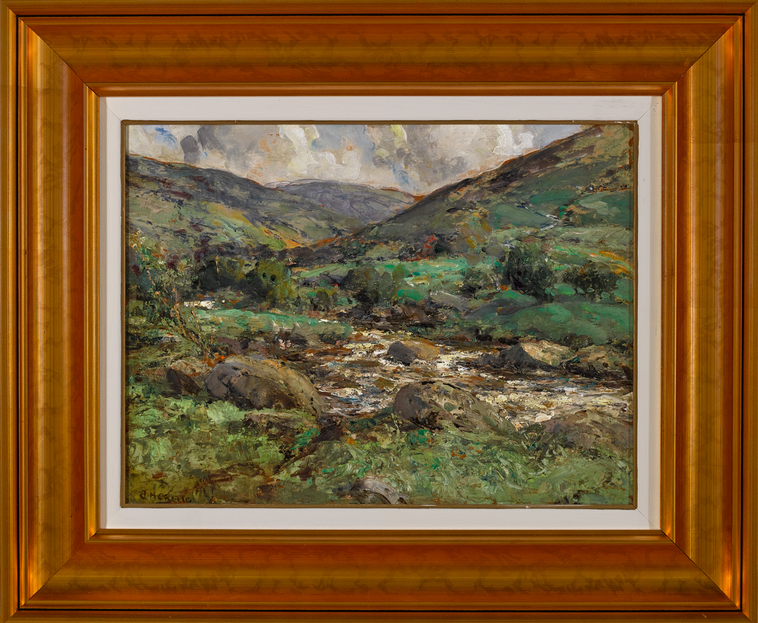 James Humbert Craig RHA RUA (1877-1944) CUSHENDUN GLEN [GLENS OF ANTRIM] oil on board signed lower - Image 2 of 5