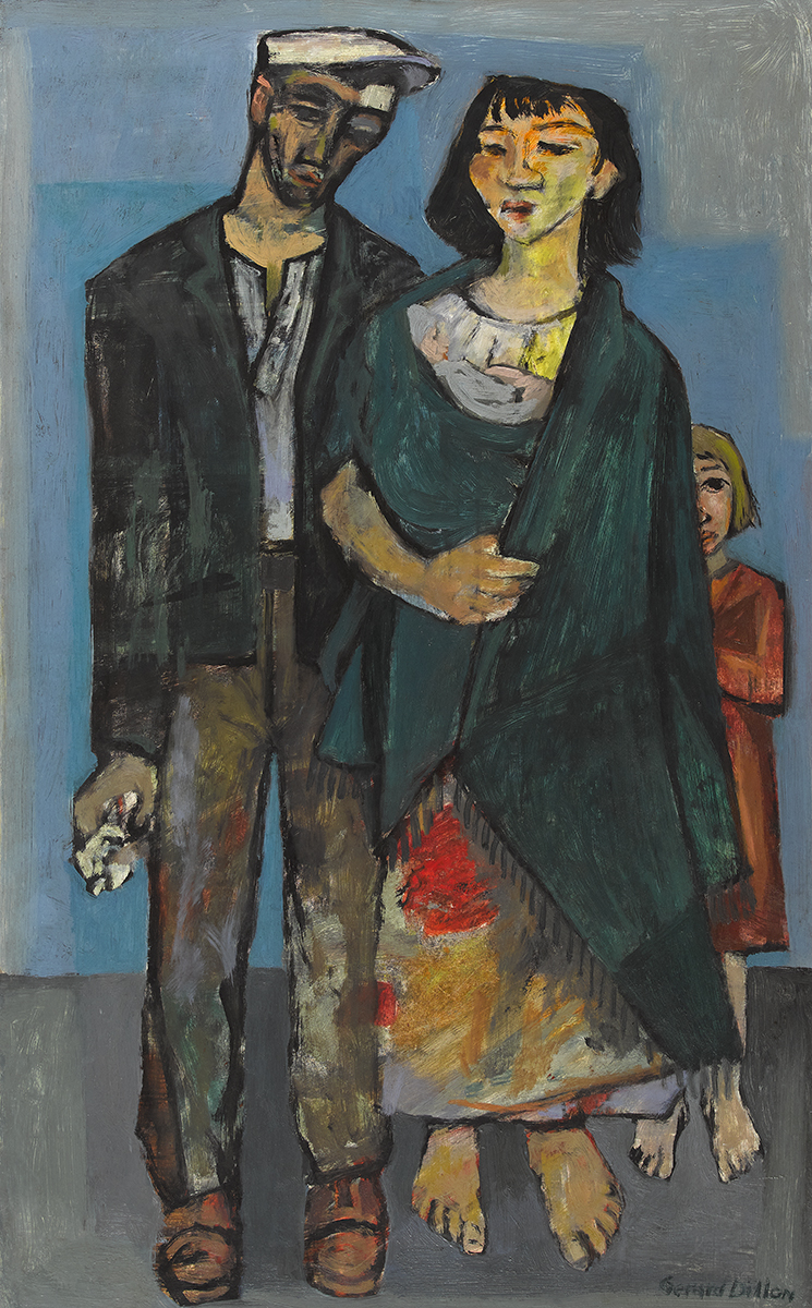 Gerard Dillon (1916-1971) THE TINKER FAMILY, 1957 oil on board signed lower right; titled in black