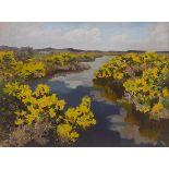 Letitia Marion Hamilton RHA (1878-1964) GORSE oil on panel signed with initials lower right;