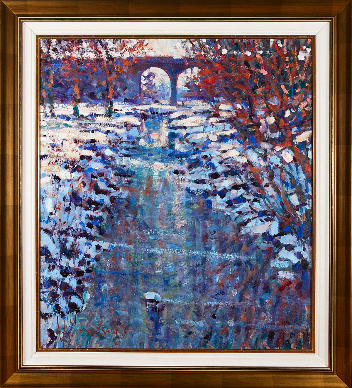 Arthur K. Maderson (b.1942) MORNING LIGHT AFTER THE SNOW oil on panel signed lower left 41 by - Image 2 of 4