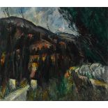 Peter Collis RHA (1929-2012) LANDSCAPE AT KNOCKREE, COUNTY WICKLOW oil on canvas signed lower right;