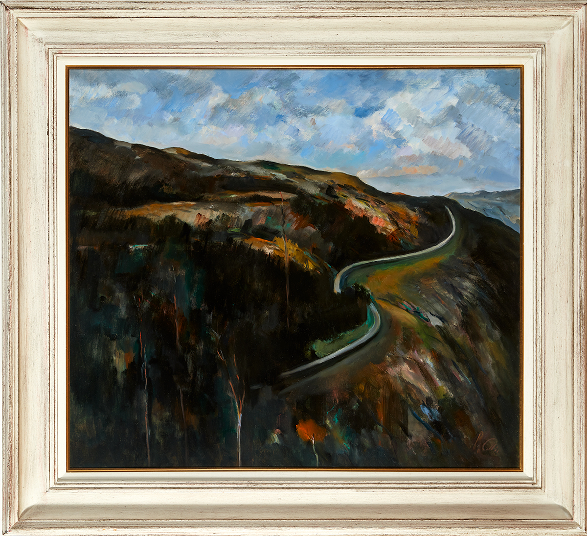 Peter Collis RHA (1929-2012) THE ROAD ABOVE LOUGH TAY, COUNTY WICKLOW oil on canvas signed lower - Image 2 of 5