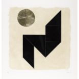 Patrick Scott HRHA (1921-2014) TANGRAM I, 2004 carborundum and gold leaf; (no. 74 from an edition of