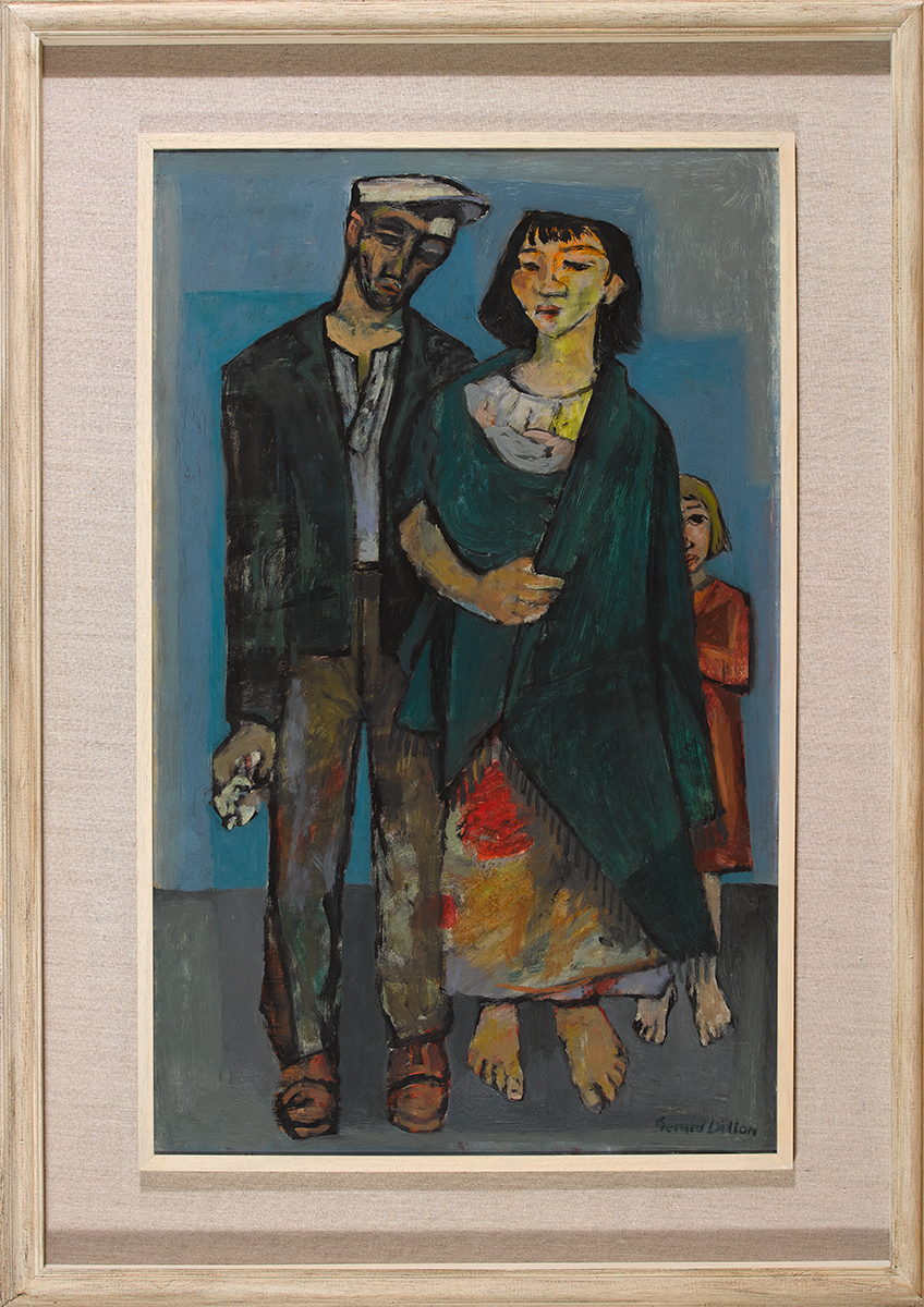 Gerard Dillon (1916-1971) THE TINKER FAMILY, 1957 oil on board signed lower right; titled in black - Image 2 of 5