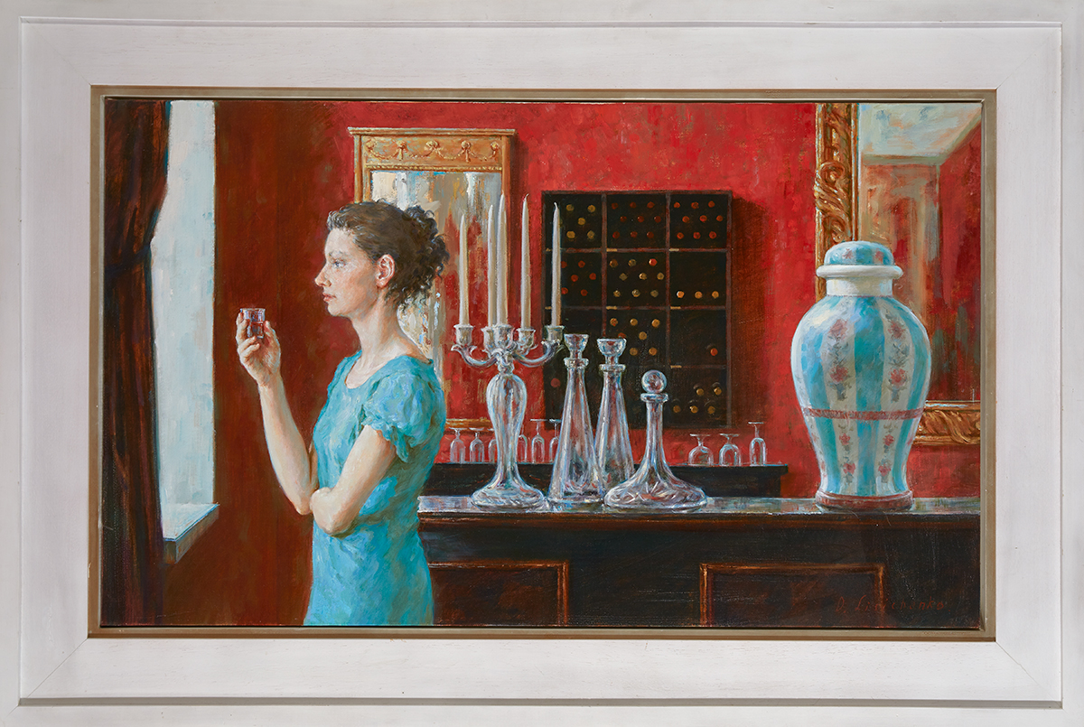 Dmitry Lisichenko (Russian, b.1976) LA STAMPA BAR, DAWSON STREET, DUBLIN oil on canvas signed - Image 2 of 4