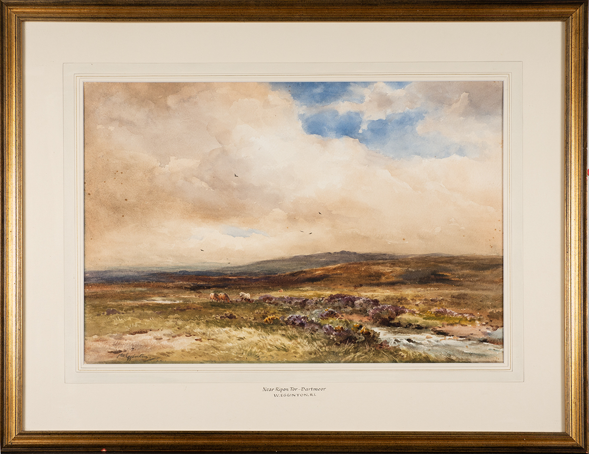 Wycliffe Egginton RI RWS (1875-1951) NEAR RIPPON TOR, DARTMOOR, 1924 watercolour signed and dated - Image 2 of 4