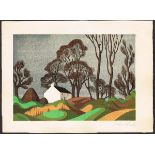 John Luke RUA (1906-1975) FARMHOUSE, BALLYAGHAGAN, 1940 (SET OF FIVE) woodblock in colour; (5); (