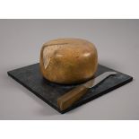Joseph Sloan (b.1940) MATURE SAYCHEESE, 2019 bronze on patinated bronze base incorporating steel