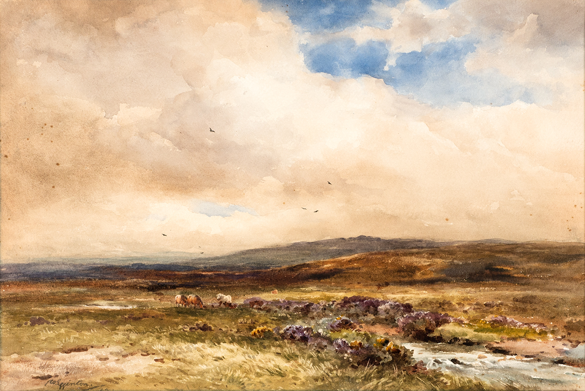 Wycliffe Egginton RI RWS (1875-1951) NEAR RIPPON TOR, DARTMOOR, 1924 watercolour signed and dated